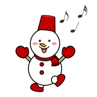 Dancing snowman character