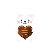 Valentine chocolate cat
