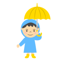 打伞的男孩