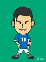 Soccer player caricature