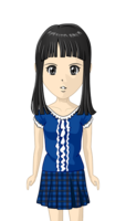 Girl with long black hair