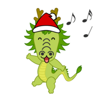 Christmas dragon character