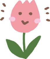 Anthropomorphic cute tulip