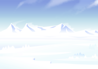 青空と雪景色の背景