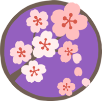 Cute Japanese-style cherry blossoms