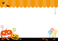 Cute Halloween (pumpkin and sweets shop) Frame Frame