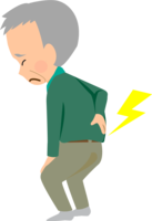 Lower back joint pain (uncle) Illustration / Medical / Health