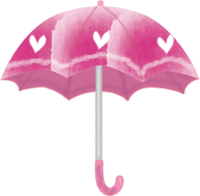 Pink cute umbrella (open) / rainy season