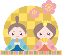 Cute chicks and inner lining background Japanese pattern