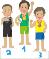 Olympic podium-Beach volleyball (boys) player