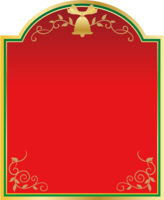 Fashionable Christmas surrounded by red gold green-frame frame
