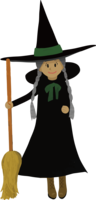 Halloween (witch with a broom)