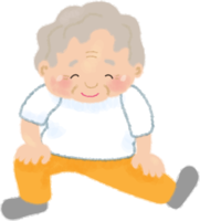 Stretching grandmother / medical / health