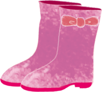 Pink cute boots / rainy season