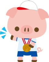 豚の体育祭(銅メダル)動物