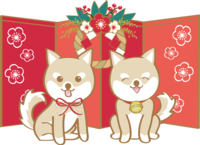 戎年(两只柴犬问候)插图2018狗