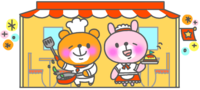 Gourmet-Rabbit & Bear-Illustration (animation)