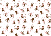 Monkey footprint pattern-cute background