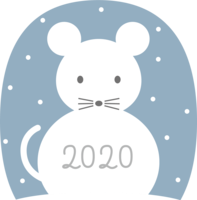 Snowman Mouse (Rat-Rat) Cute Child Year (2020)