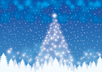 Free background illustration Winter (Christmas tree of light)