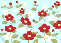 Japanese style (camellia) background illustration image