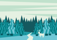 Free background illustration Winter (winter forest)