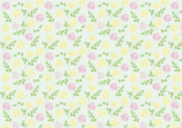 Background of the pattern filled with pink and yellow flowers of roses