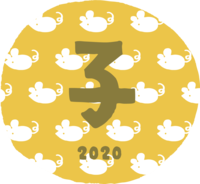 Mouse (mouse) in a circle with a child character-2020 child year