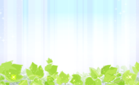Fresh leaves and cool summer sky background (blue-blue)