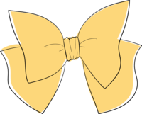 Ribbon (hand-painted yellow)