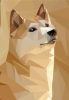 (vertical) background of a cool Shiba Inu