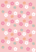 Vertical cute colorful cherry blossom pattern background free illustration image