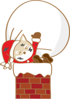 Cute Christmas (Shiba Inu Santa Claus falling in the chimney)