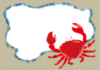 Crab frame illustration / summer