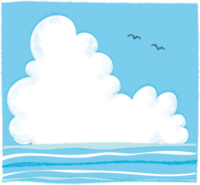 Cute cumulonimbus (introductory cloud) / summer