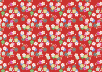 Japanese style (small cherry blossom red) background illustration image