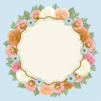 Carnation frame-decoration