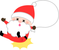 Cute Santa Claus (falling-making a mochi)