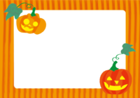 Halloween (striped pattern) frame frame