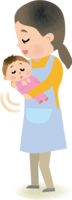 保育士が乳児を抱っこし寝かしつけている保育園