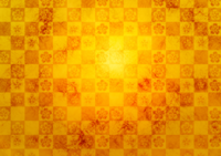 Japanese style (checkerboard-golden-gold) background illustration image