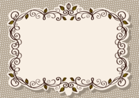 Brown leaf pattern-French chic fashionable frame