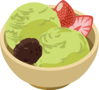 Matcha ice cream-food