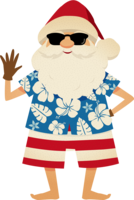 Fashionable (wearing an aloha shirt) Santa Claus