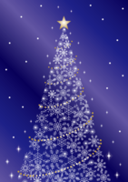 Beautiful fashionable Christmas tree background with snowflakes