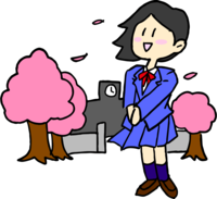School (high school girl spring entrance ceremony)