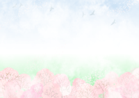Background of cute cherry trees