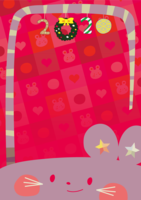 Christmas celebrating with the tail of a mouse (mouse)-Background illustration of a cute child (2020)