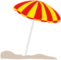 夏海条纹阳伞