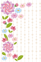 Fashionable Japanese style beautiful rainbow-colored flower background